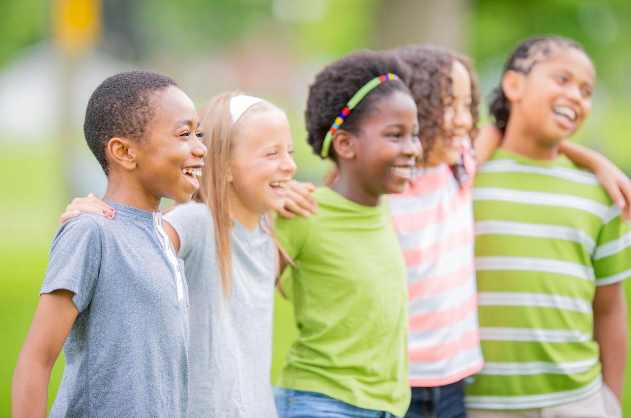 Children playing and learning