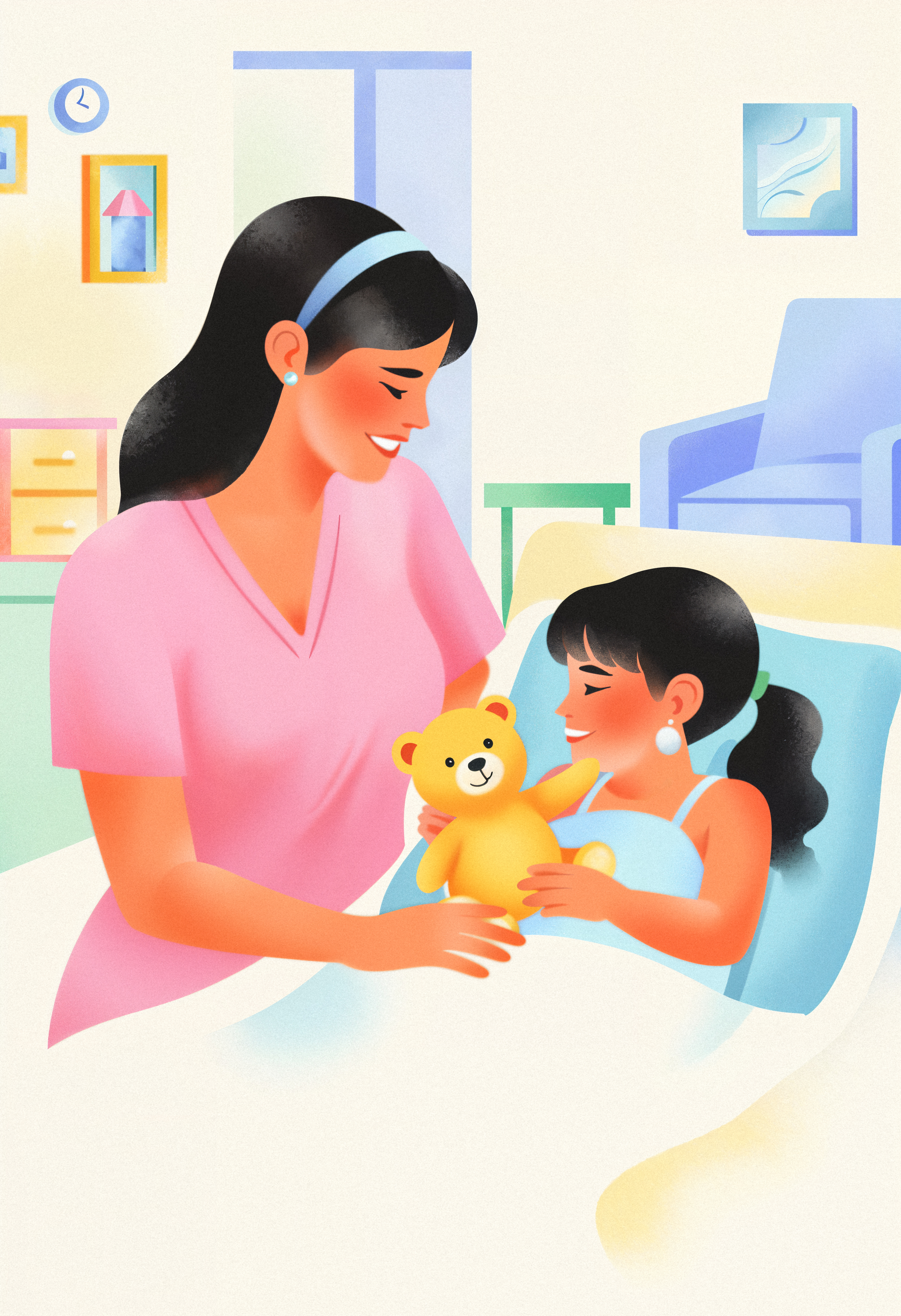A child being comforted